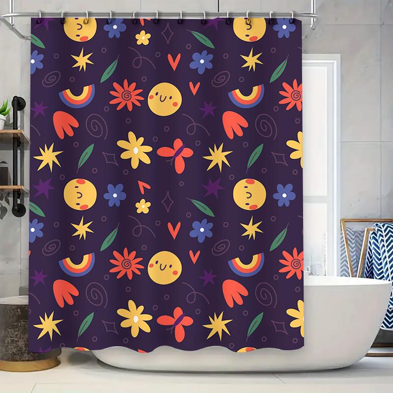 Vibrant Floral Print Shower Curtain Waterproof Fabric with hooks for bathroom decor in multiple sizes Available online on AliExp 90x180cm
Vibrant Floral Print Shower Curtain Waterproof Fabric with hooks for bathroom decor in multiple sizes Available online on AliExp 90x180cm