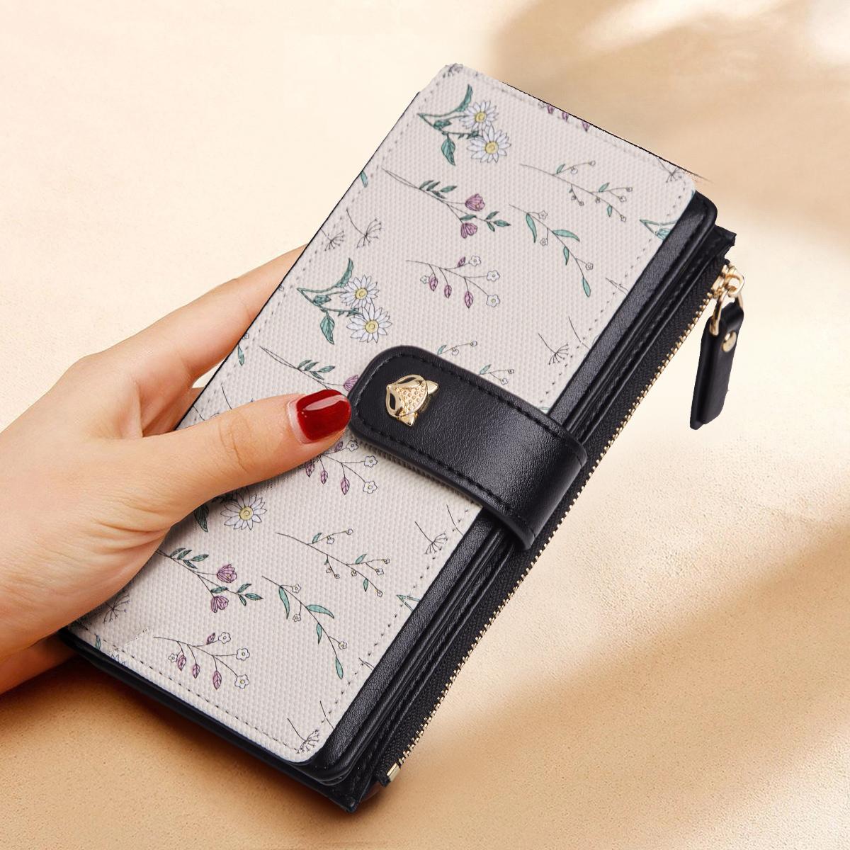 FOXER Women s Long Wallet PU Leather Zipper Coin Purse Folding Card Bag Handheld Lightweight Lady Money Purse Gift for Lover
FOXER Women s Long Wallet PU Leather Zipper Coin Purse Folding Card Bag Handheld Lightweight Lady Money Purse Gift for Lover
