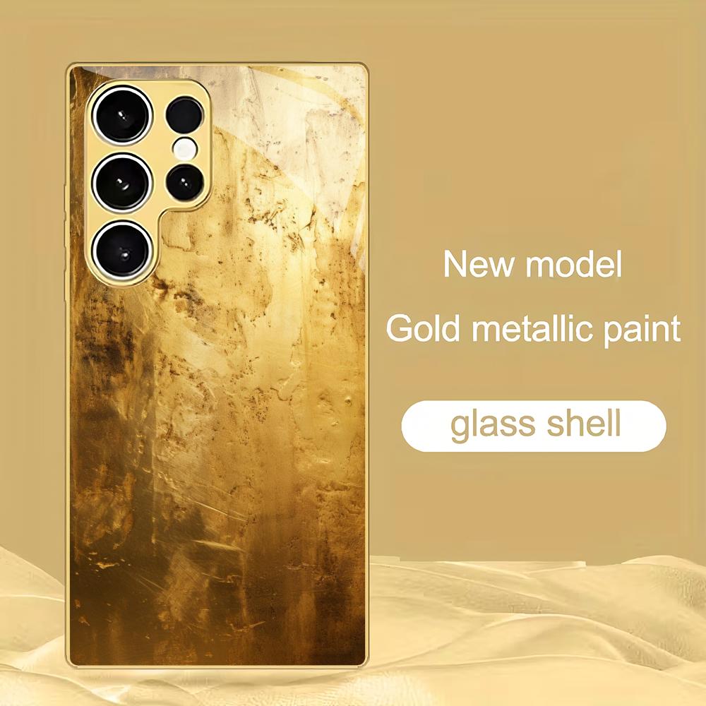 Gold textured pattern electroplated glass phone case suitable for Samsung Galaxy S26 S25 S24 S22 S21 S20 FE/Ultra/Plus anti drop GalaxyS25
Gold textured pattern electroplated glass phone case suitable for Samsung Galaxy S26 S25 S24 S22 S21 S20 FE/Ultra/Plus anti drop GalaxyS25