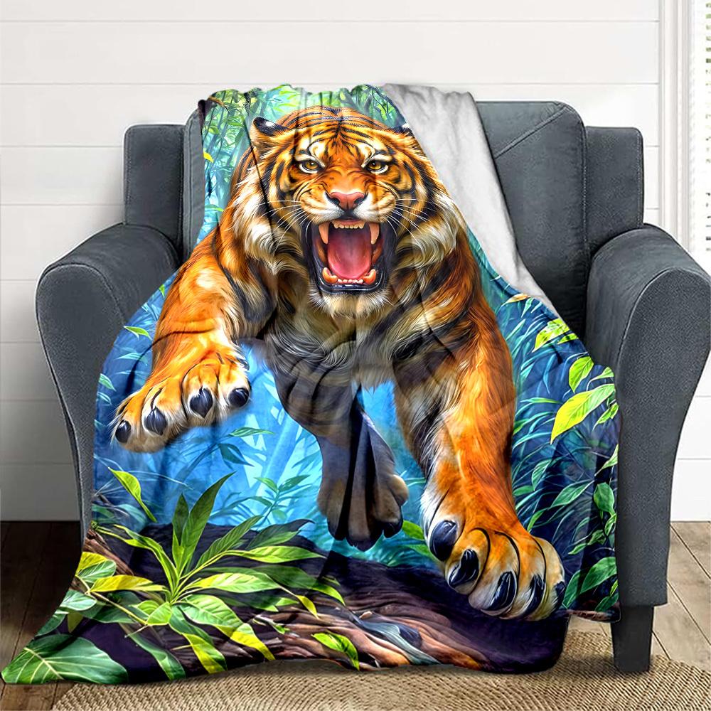 1pc Tiger Print Blanket Lightweight Blanket Throw Blanket For Sofa, Bed, Travel, Camping, Livingroom, Office, Couch, Chair yy251010024 100x150cm
1pc Tiger Print Blanket Lightweight Blanket Throw Blanket For Sofa, Bed, Travel, Camping, Livingroom, Office, Couch, Chair yy251010024 100x150cm