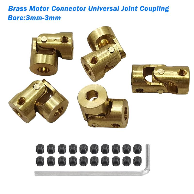 1/2/3pcs Bore 3mm-3mm Brass Motor Connector Universal Joint Coupling Gimbal Metal Cardan Joint For Rc Boat Car Parts Accessories 3mm-3mm(1PCS)
1/2/3pcs Bore 3mm-3mm Brass Motor Connector Universal Joint Coupling Gimbal Metal Cardan Joint For Rc Boat Car Parts Accessories 3mm-3mm(1PCS)