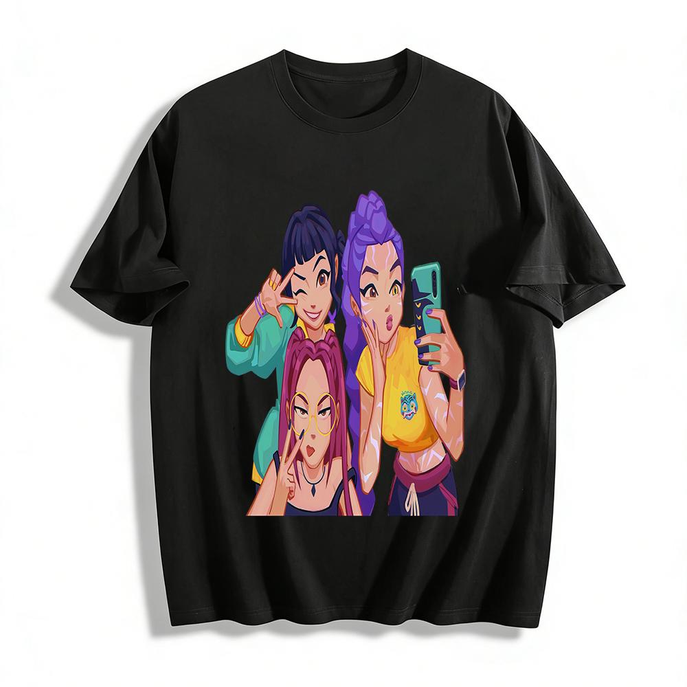 Cool Sisters Group Print T-shirt, Trendy Anime Style Loose Top, Unisex Casual All-match Tee Pure cotton T-shirt XXS
Cool Sisters Group Print T-shirt, Trendy Anime Style Loose Top, Unisex Casual All-match Tee Pure cotton T-shirt XXS