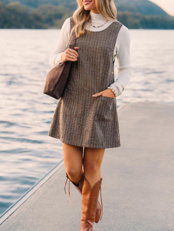 2025 Autumn/Winter Women s Houndstooth Mid-length Sleeveless Vest Dress - European & American High-End Fashion L
2025 Autumn/Winter Women s Houndstooth Mid-length Sleeveless Vest Dress - European & American High-End Fashion L