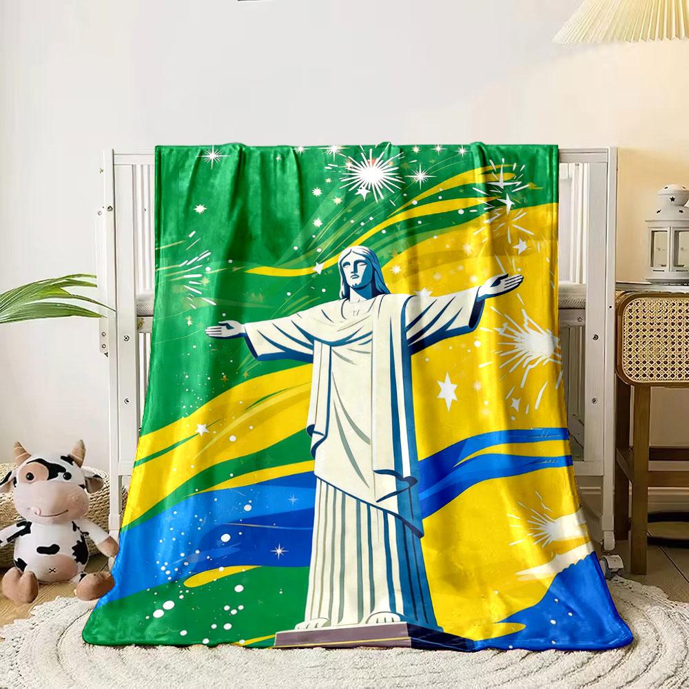 A statue with open arms, stars, fireworks, and flowing yellow-green-blue. for all seasons blanket lunch break throw gift 80cm x 120cm
A statue with open arms, stars, fireworks, and flowing yellow-green-blue. for all seasons blanket lunch break throw gift 80cm x 120cm