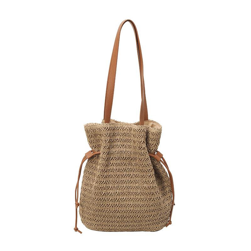Повседневная сумка большой вместимости Женская новая плетеная сумка на шнурке для пляжного отдыха хаки
Повседневная сумка большой вместимости Женская новая плетеная сумка на шнурке для пляжного отдыха хаки