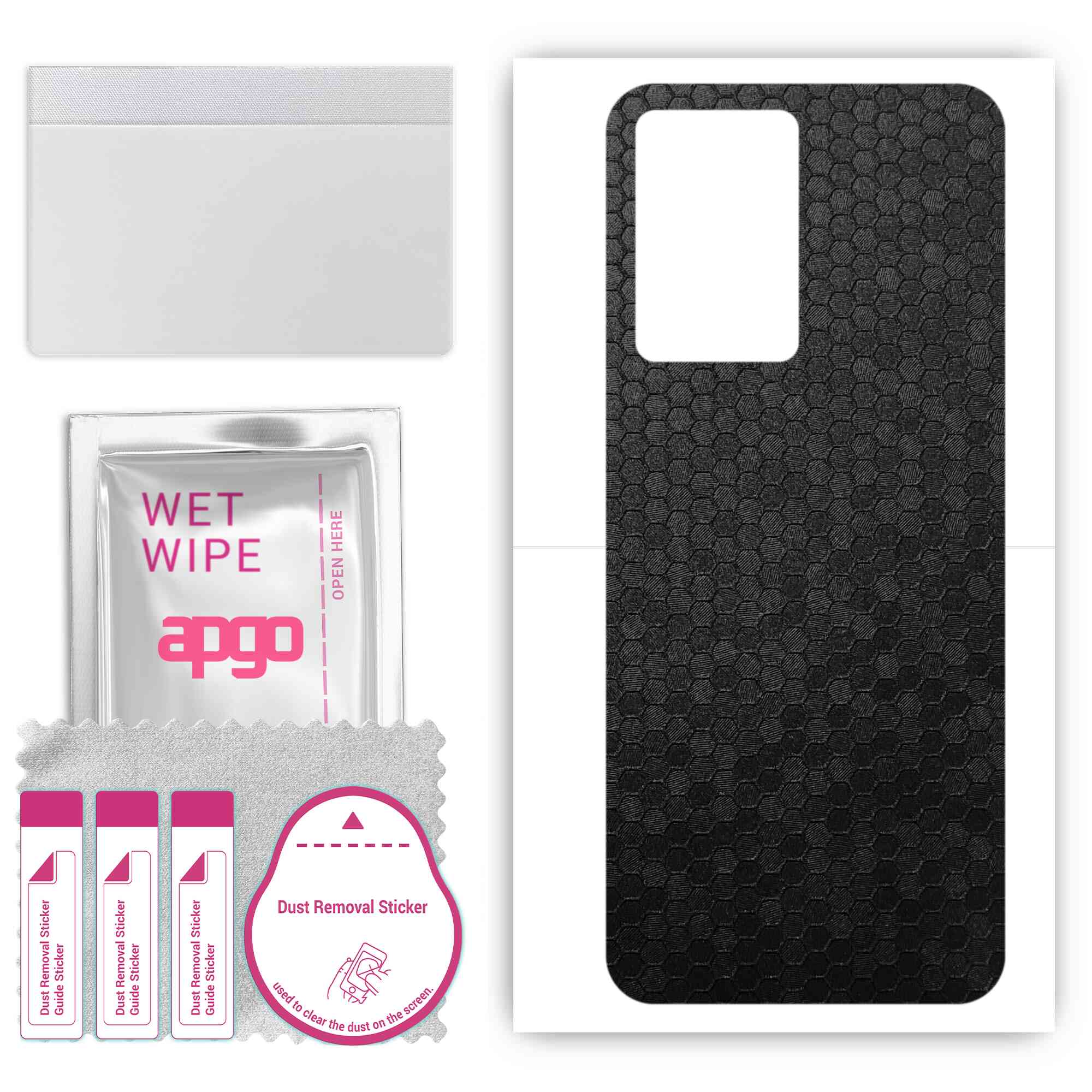 apgo Protective Skin Sticker for the back compatible with Oppo A77s, Wrap Film, Foil, Vinyl - Pattern Black Honeycomb
apgo Protective Skin Sticker for the back compatible with Oppo A77s, Wrap Film, Foil, Vinyl - Pattern Black Honeycomb