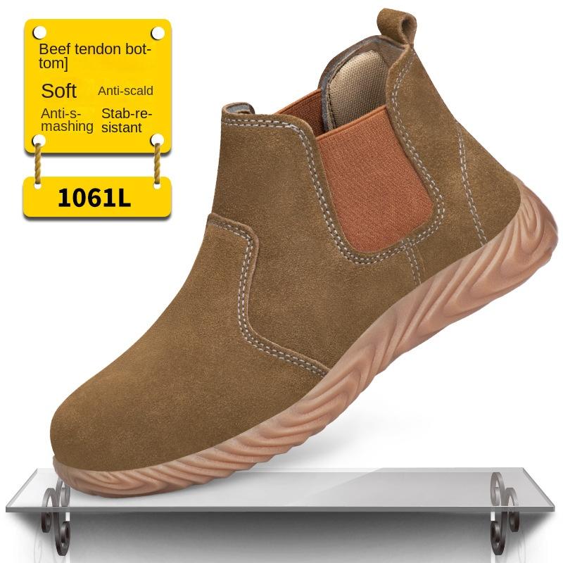 Обувь для страхования труда, мужская, противоударная и противопрокольная, со стальной головкой, износостойкая, защитная рабочая обувь для сварщиков 45