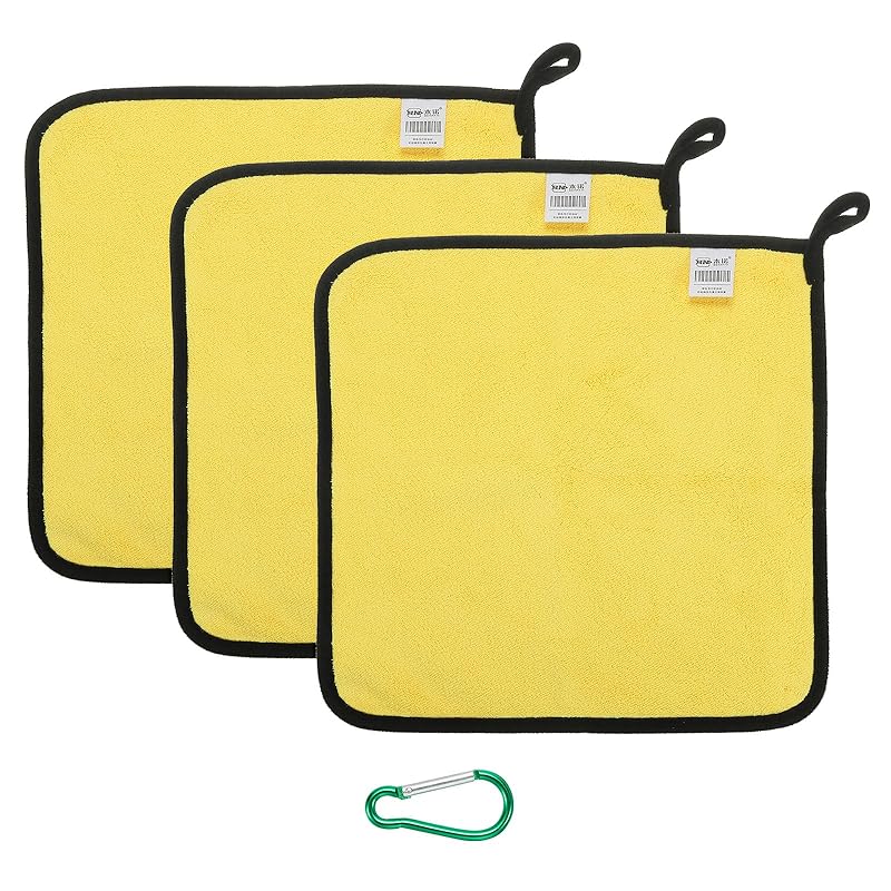 PATIKIL fishing towel with clip 3 packs Fluffy microfiber nap fabric To the fisherman gift Thick double layer fishing cleaning towel gray yellow
PATIKIL fishing towel with clip 3 packs Fluffy microfiber nap fabric To the fisherman gift Thick double layer fishing cleaning towel gray yellow