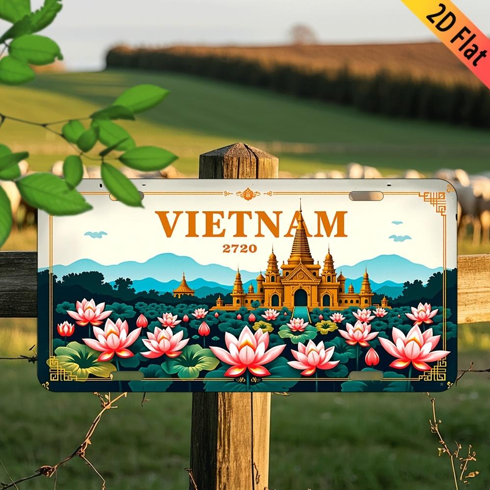 Vietnam Retro Metal Aluminum Decorative Sign Plaque, License Plate Decoration, Car Decoration Cover, 6×12 inches Suitable for 15x30cm(5.9x7.8inch)
Vietnam Retro Metal Aluminum Decorative Sign Plaque, License Plate Decoration, Car Decoration Cover, 6×12 inches Suitable for 15x30cm(5.9x7.8inch)