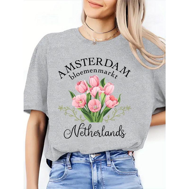 Pink Tulip Print T-Shirt, Amsterdam T-Shirt, Travel Souvenirs From Amsterdam, Netherlands, Pink Floral T-Shirt, T-Shirt for Nature Lovers, 4XL
Pink Tulip Print T-Shirt, Amsterdam T-Shirt, Travel Souvenirs From Amsterdam, Netherlands, Pink Floral T-Shirt, T-Shirt for Nature Lovers, 4XL