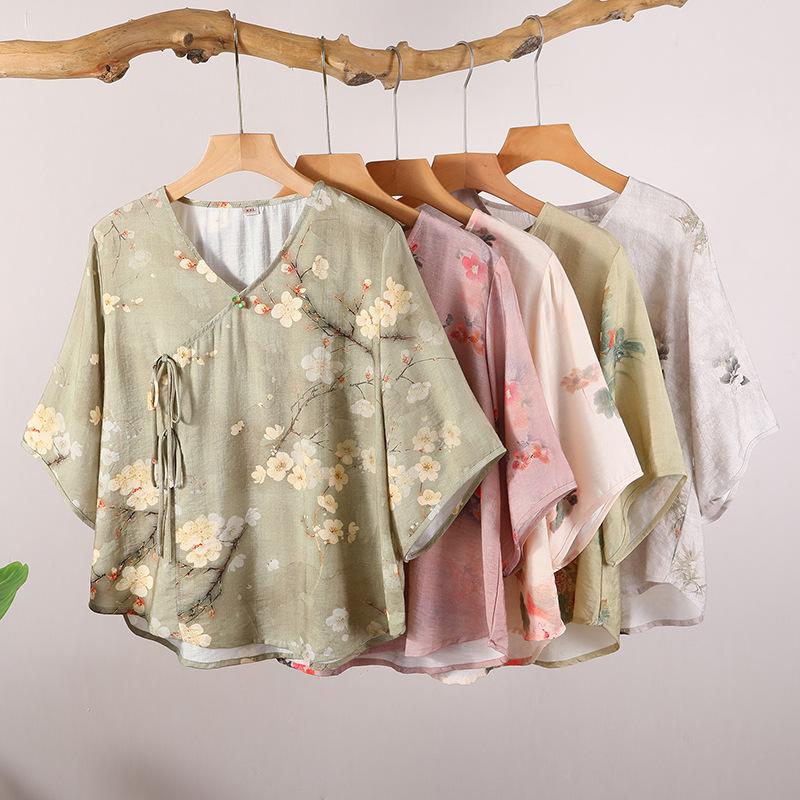 Chinese Style Tencel Cotton Short-Sleeved Top: Soft, Comfortable, and Breathable Pajamas for Middle-Aged and Elderly Women XXL
Chinese Style Tencel Cotton Short-Sleeved Top: Soft, Comfortable, and Breathable Pajamas for Middle-Aged and Elderly Women XXL