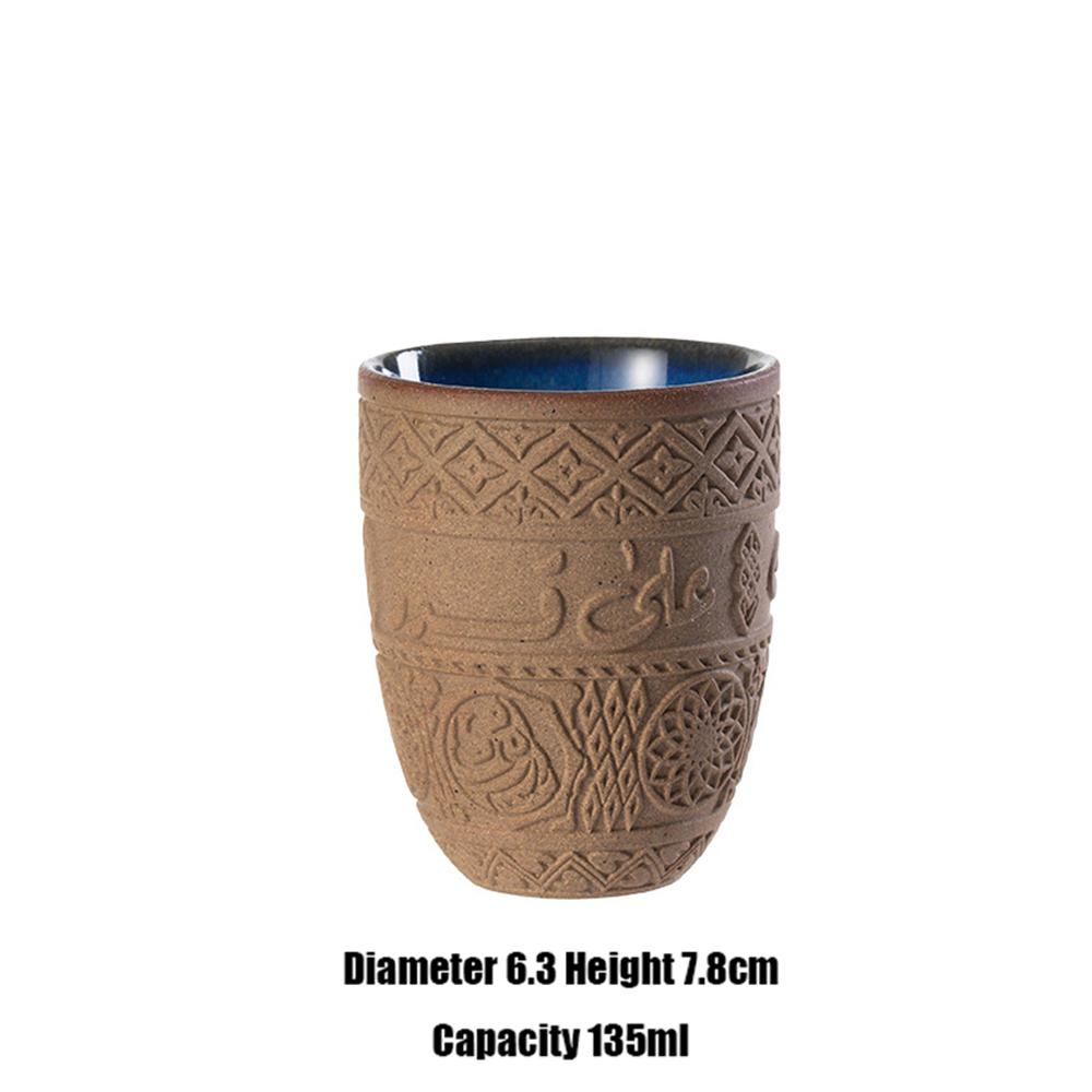 Retro Relief Coffee Cup Middle Exquisite Eastern-Style Arabic Simple Lettering Relief Coarse Clay Water Cup Drinkware Mugs 135-280ml
Retro Relief Coffee Cup Middle Exquisite Eastern-Style Arabic Simple Lettering Relief Coarse Clay Water Cup Drinkware Mugs 135-280ml