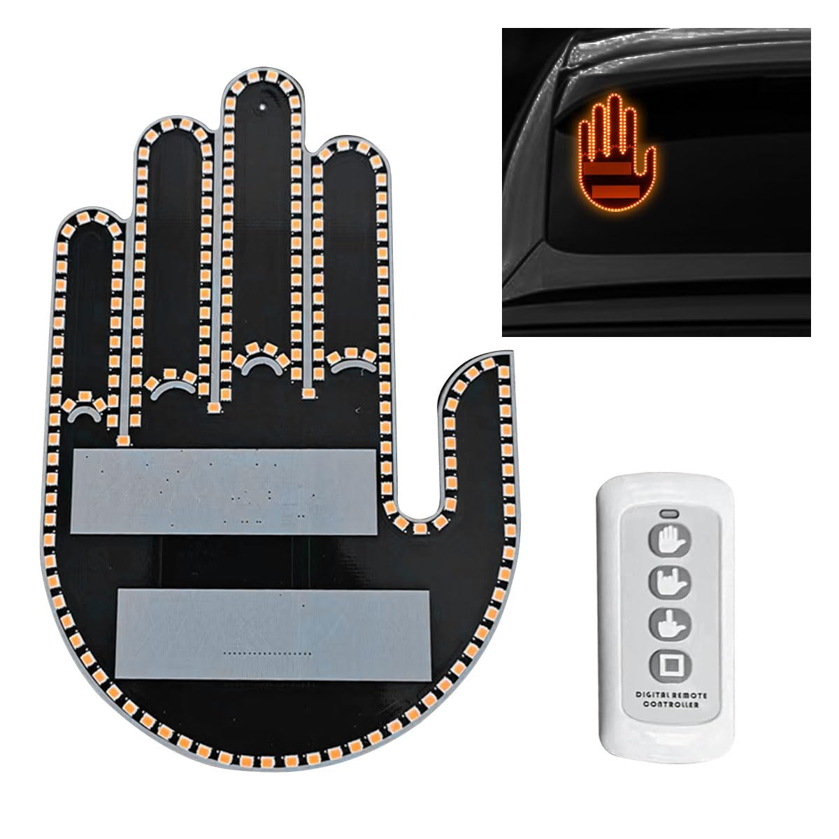 Car LED Hand Gesture Light, 3 in 1 Car Sign Finger Light with Remote 6.89×6.89×1.18 inches оранжевый
Car LED Hand Gesture Light, 3 in 1 Car Sign Finger Light with Remote 6.89×6.89×1.18 inches оранжевый