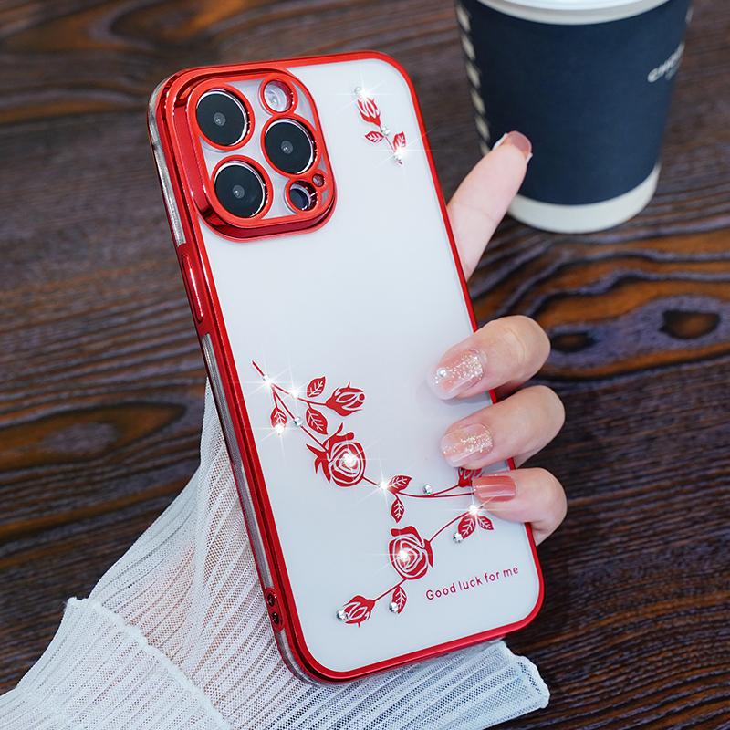 KADEM For iPhone 15 Pro Rhinestone Decor Electroplating Case Flower Pattern Drop Proof TPU Phone Cover Red
KADEM For iPhone 15 Pro Rhinestone Decor Electroplating Case Flower Pattern Drop Proof TPU Phone Cover Red