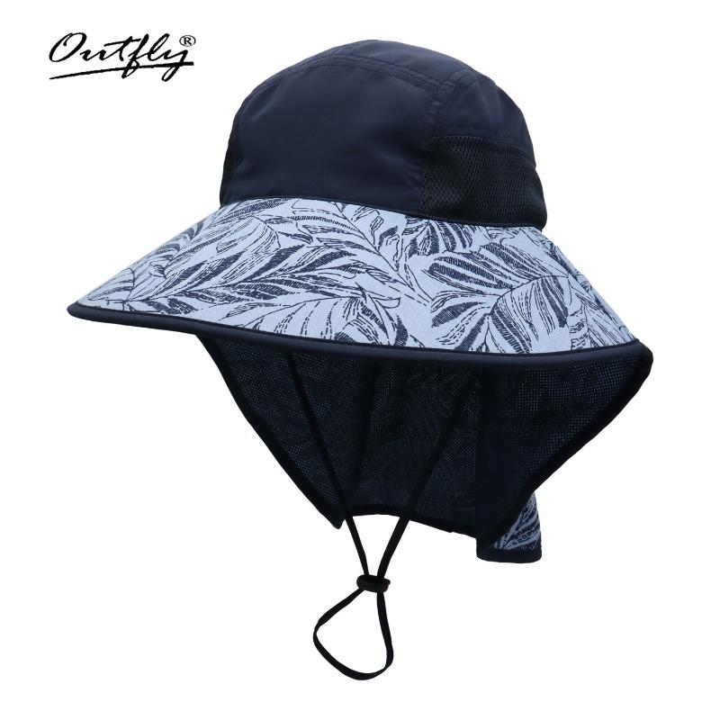 Новая летняя шляпа от солнца, шляпа для рыбалки на открытом воздухе, мужская и женская шляпа для альпинизма с защитой от солнца, защита шеи, шляпа-ведро большого размера Adjustable