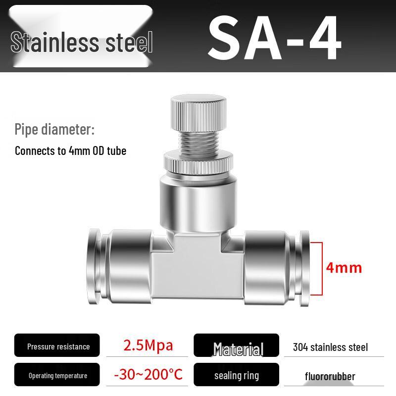 Aokewen SA-4 304 Stainless Steel Pneumatic Throttle Valve
Aokewen SA-4 304 Stainless Steel Pneumatic Throttle Valve