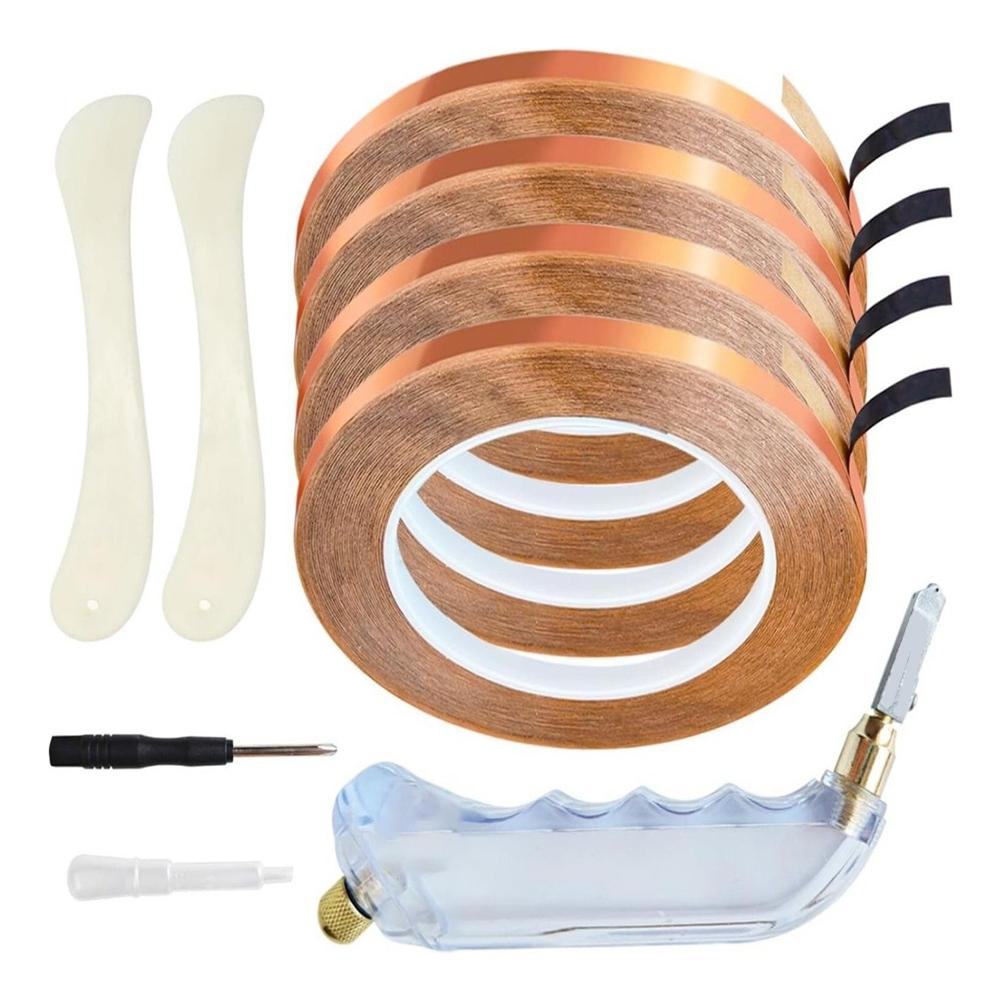 3/16 Inch Copper Foil Tape Black Lined 36 Yards Glass Cutter Tool Kit Ergonomic Handle Carbide Cutting Wheel For Crafts China Mainland
3/16 Inch Copper Foil Tape Black Lined 36 Yards Glass Cutter Tool Kit Ergonomic Handle Carbide Cutting Wheel For Crafts China Mainland