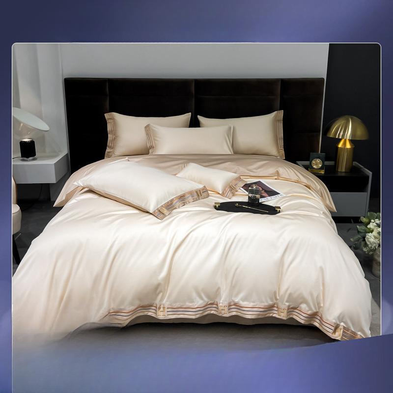 Комплект из четырех предметов из длинноволокнистого хлопка из чистого хлопка плотностью 120 с легким роскошным постельным бельем для отеля типа «постель и завтрак», без ворса, без скатывания и выцветания
Комплект из четырех предметов из длинноволокнистого хлопка из чистого хлопка плотностью 120 с легким роскошным постельным бельем для отеля типа «постель и завтрак», без ворса, без скатывания и выцветания