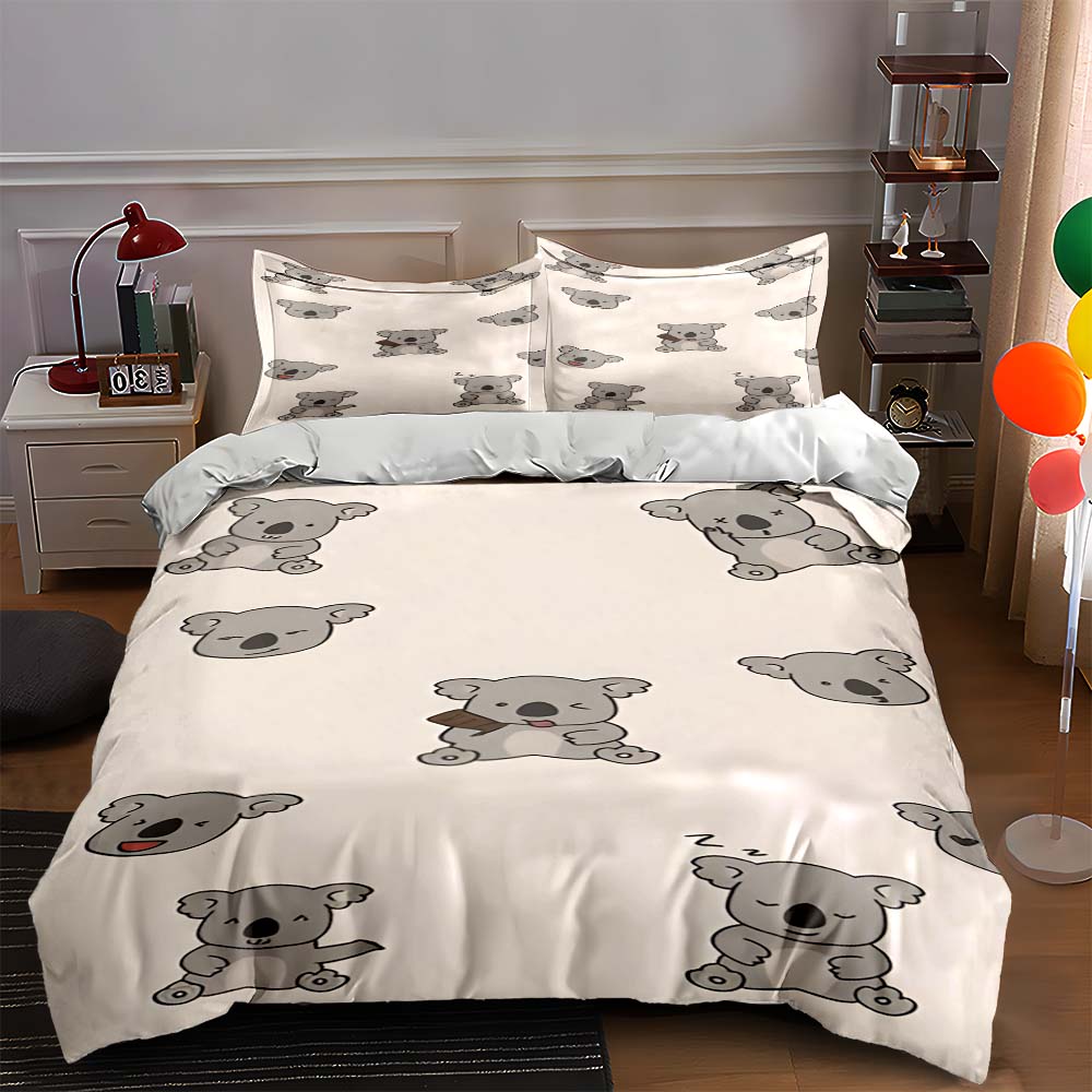 Koala-themed illustrations. Bedding Duvet cover sets Duvet covers Pillowcases gifts (1 * Duvet Cover 2 * Pillowcases, without duvet insert) 135x200cm
Koala-themed illustrations. Bedding Duvet cover sets Duvet covers Pillowcases gifts (1 * Duvet Cover 2 * Pillowcases, without duvet insert) 135x200cm
