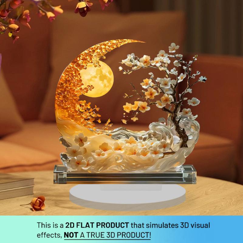 Plum blossom holding moon desktop decorahome acrylic decorakitchen and living room decoration, as well as various holiday gifts
Plum blossom holding moon desktop decorahome acrylic decorakitchen and living room decoration, as well as various holiday gifts