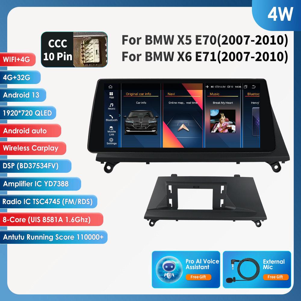 OSSURET 10,25 Carplay Android 13 Автомагнитола для BMW X5 E70 X6 E71 CCC CIC автомобильная интеллектуальная система радио GPS навигация стерео DSP Bluetooth SWC головное устройство 4W 4G 32G AI
OSSURET 10,25 Carplay Android 13 Автомагнитола для BMW X5 E70 X6 E71 CCC CIC автомобильная интеллектуальная система радио GPS навигация стерео DSP Bluetooth SWC головное устройство 4W 4G 32G AI