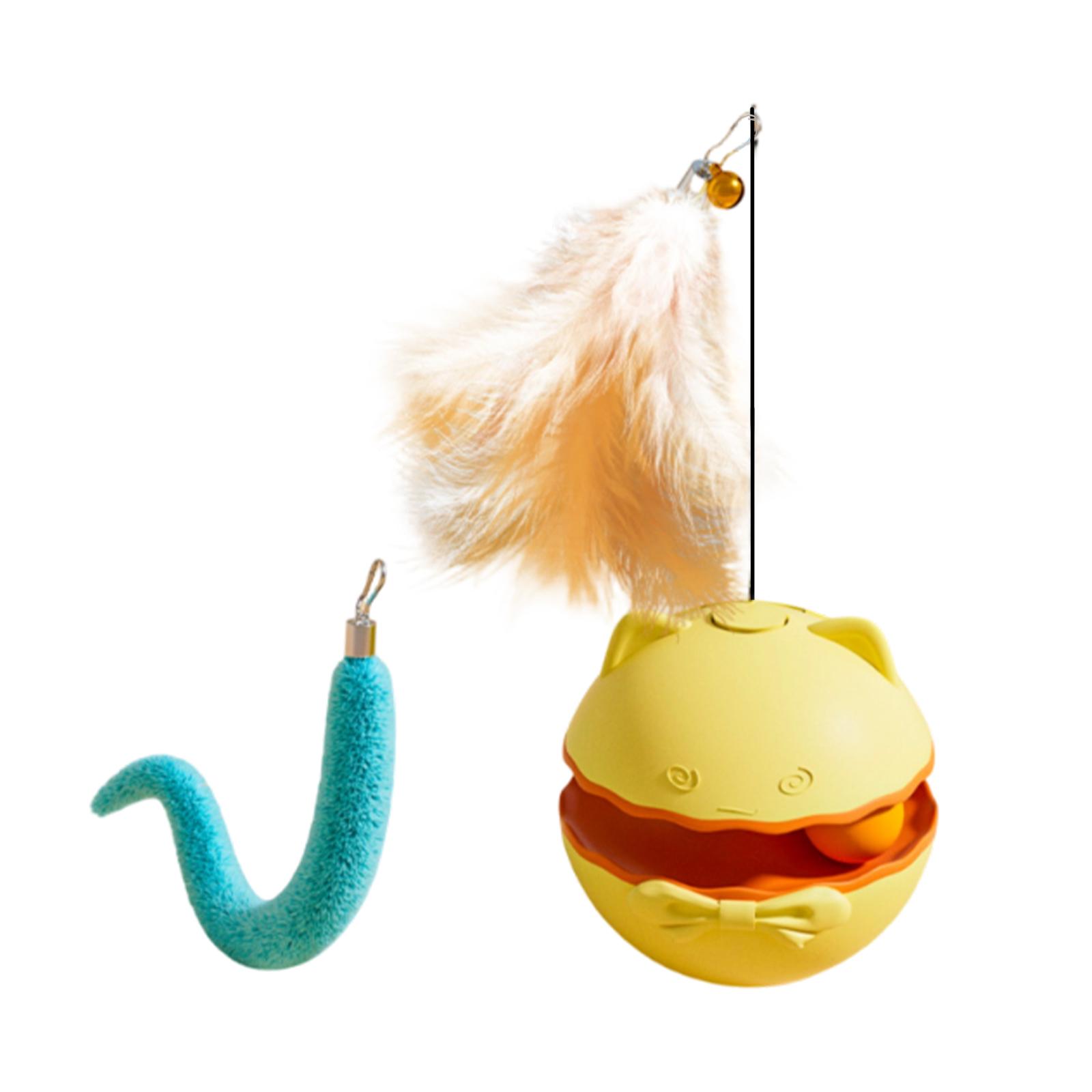 Interactive Cat Toy Ball with Feather Wand and Replaceable Tail Attachment for Indoor Pet Entertainment and Exercise One Size
Interactive Cat Toy Ball with Feather Wand and Replaceable Tail Attachment for Indoor Pet Entertainment and Exercise One Size