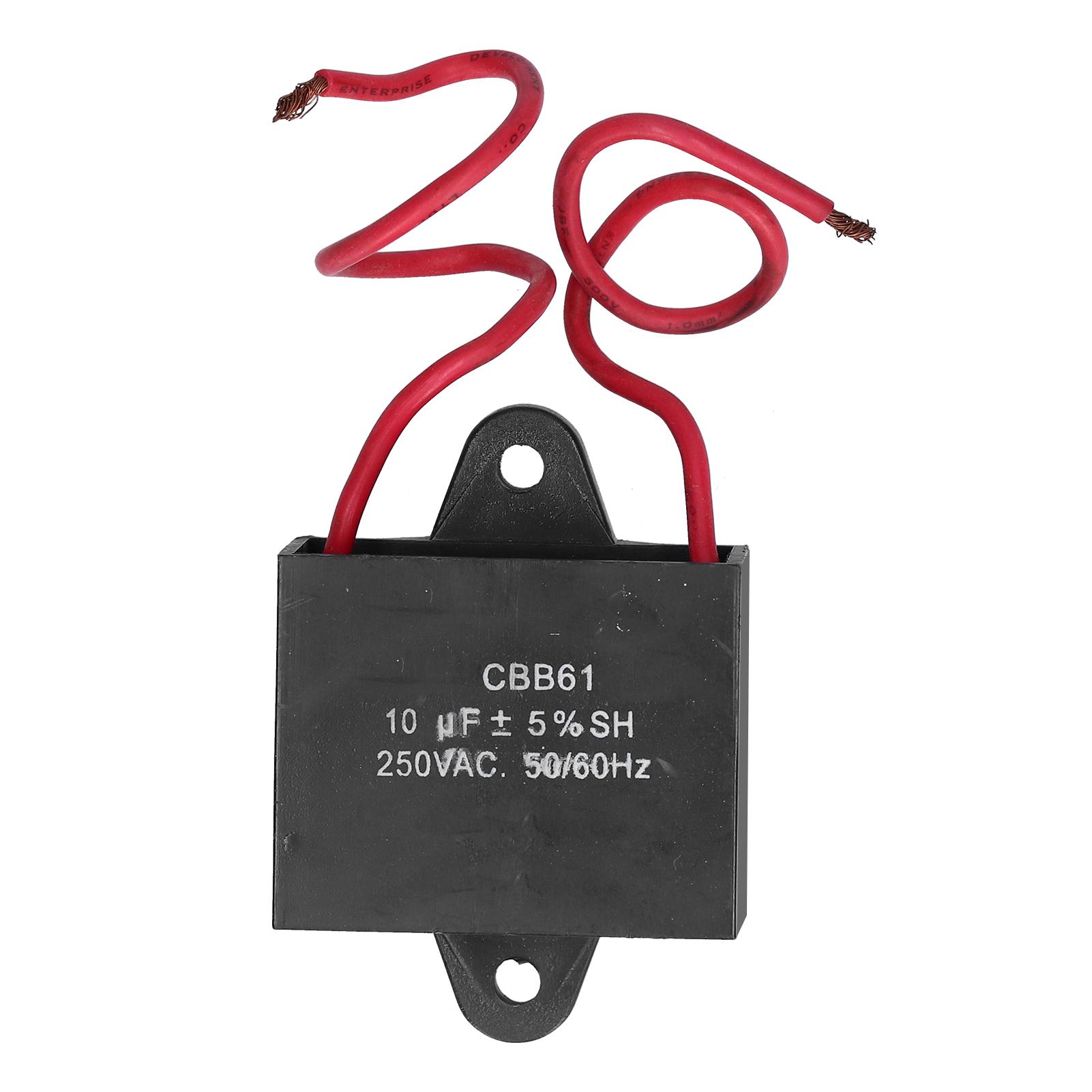 2Pcs Capacitor Celiling Fan Starting Capacitors with 14cm Lead Wire 10UF 250VAC 50/60Hz CBB61
2Pcs Capacitor Celiling Fan Starting Capacitors with 14cm Lead Wire 10UF 250VAC 50/60Hz CBB61