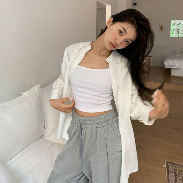 Свободная черная женская рубашка в корейском стиле — легкая, универсальная, защищает от солнца, идеально подходит для повседневной носки весной и летом S белый
Свободная черная женская рубашка в корейском стиле — легкая, универсальная, защищает от солнца, идеально подходит для повседневной носки весной и летом S белый