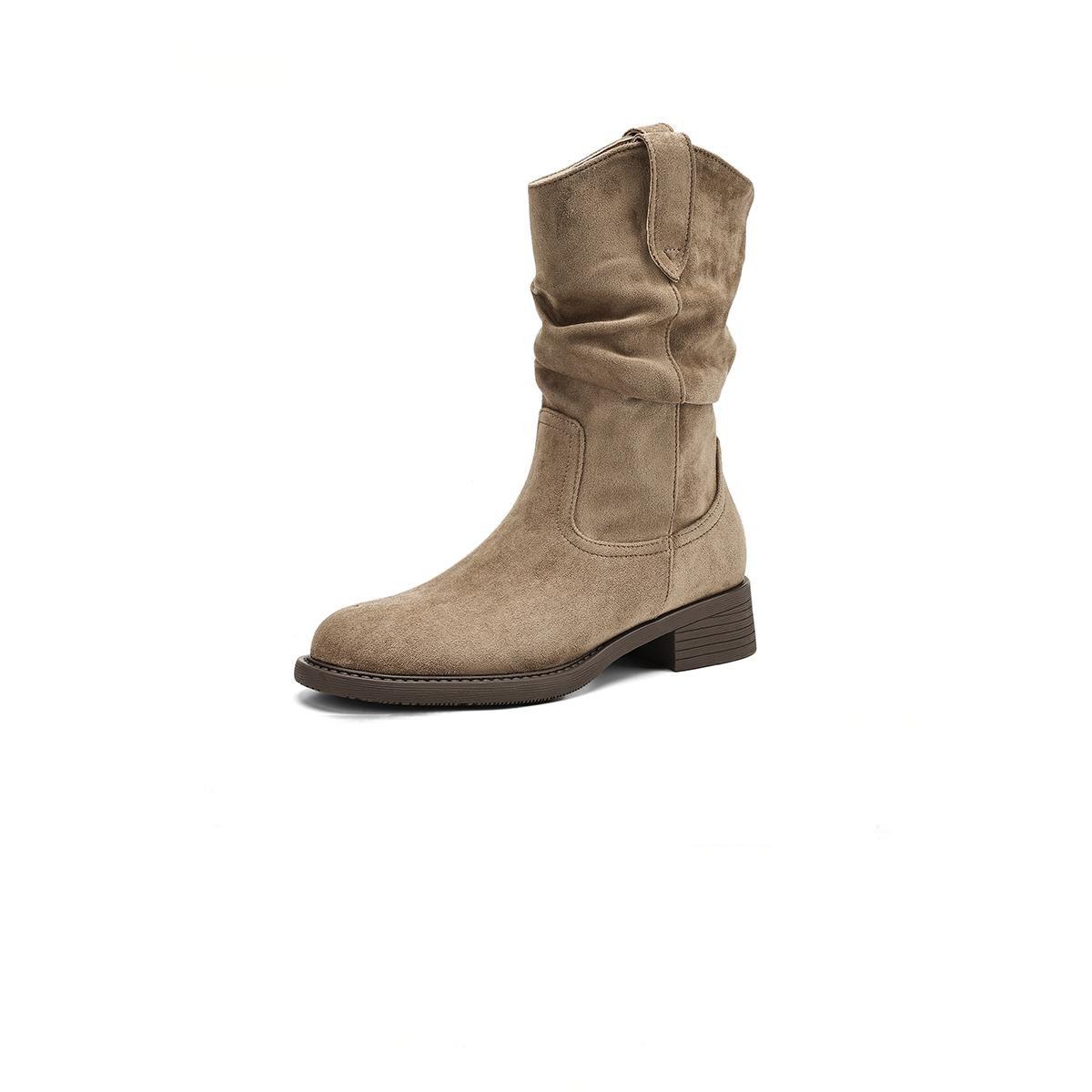 British pleated pointed thick-soled piled boots women s 2025 new Maillard retro western cowboy mid-boots 40 хакі
British pleated pointed thick-soled piled boots women s 2025 new Maillard retro western cowboy mid-boots 40 хакі