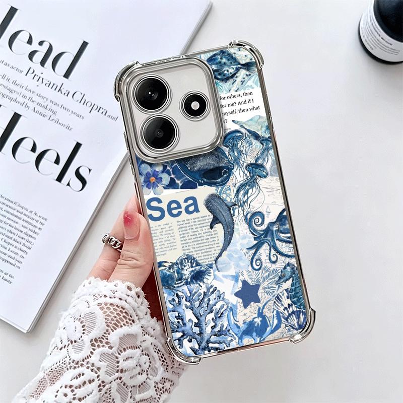 Ocean Starfish Sea Turtle Shark Soft Phone Case For Xiaomi Redmi Note 14 15 Pro Plus 13 12 11S 11T 5G 10 9S 9 Plating Anti-Fall Redmi Note 11 Pro 5G
Ocean Starfish Sea Turtle Shark Soft Phone Case For Xiaomi Redmi Note 14 15 Pro Plus 13 12 11S 11T 5G 10 9S 9 Plating Anti-Fall Redmi Note 11 Pro 5G