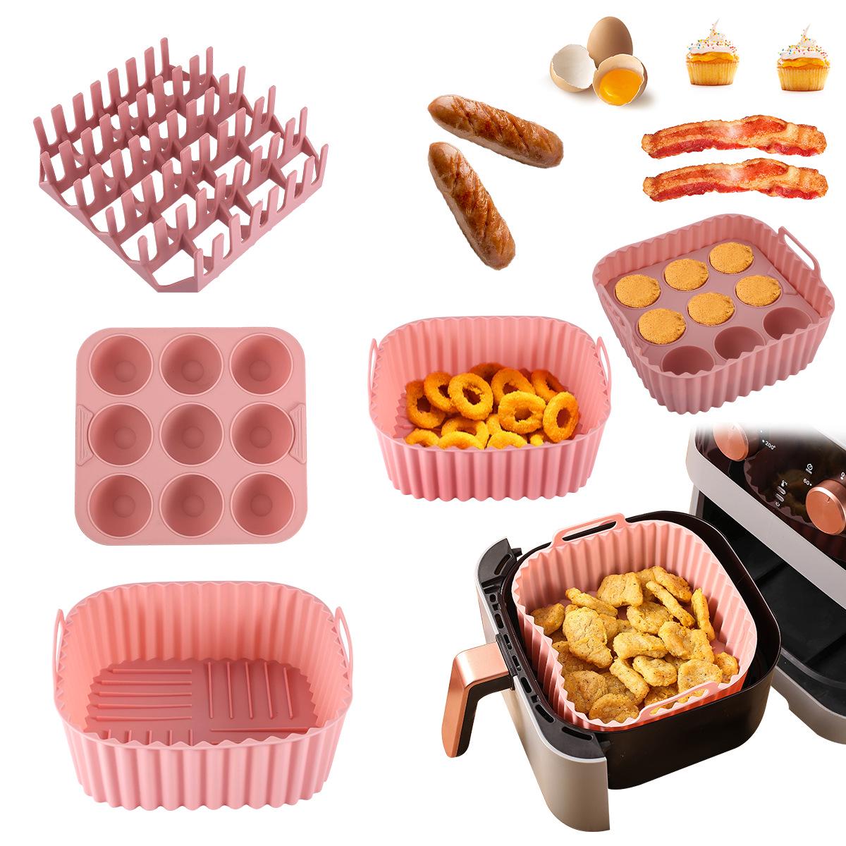 Customizable Silicone Air Fryer Baking Pan Set - Food Grade, Heat Resistant, with Hot Dog Rack.
Customizable Silicone Air Fryer Baking Pan Set - Food Grade, Heat Resistant, with Hot Dog Rack.