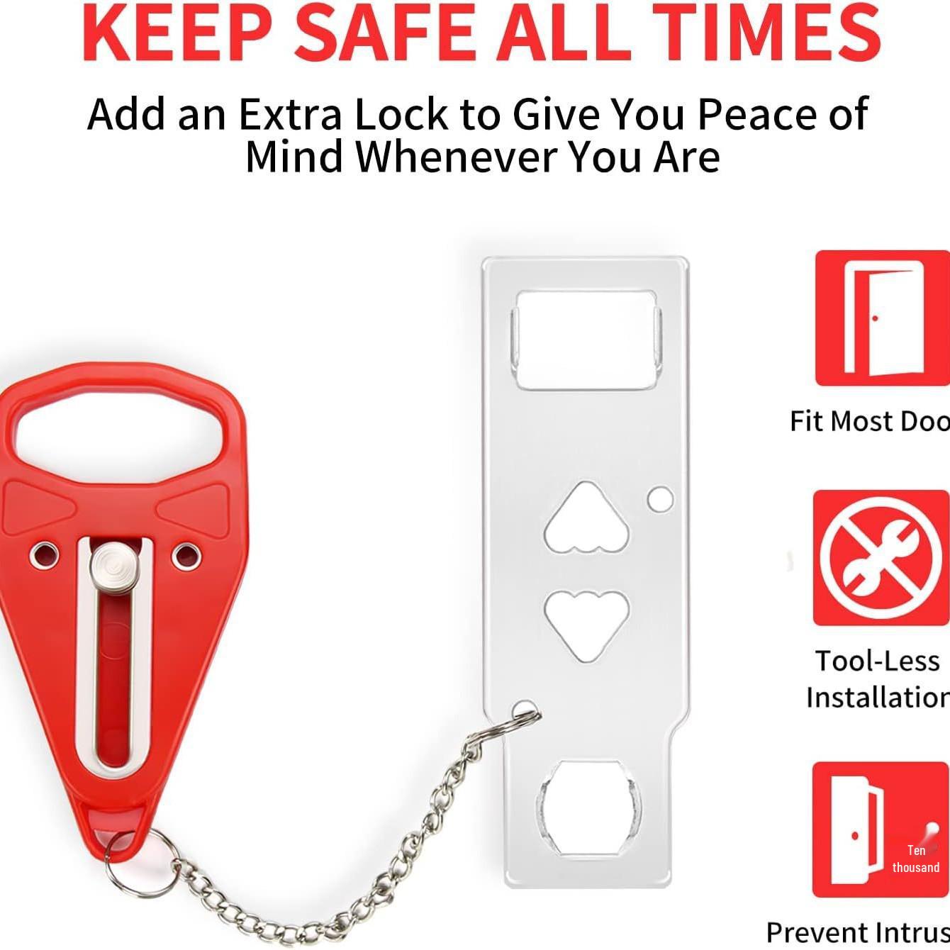 Portable Dual-Use Doorstop & Security Lock for Single Women and Hotels
Portable Dual-Use Doorstop & Security Lock for Single Women and Hotels