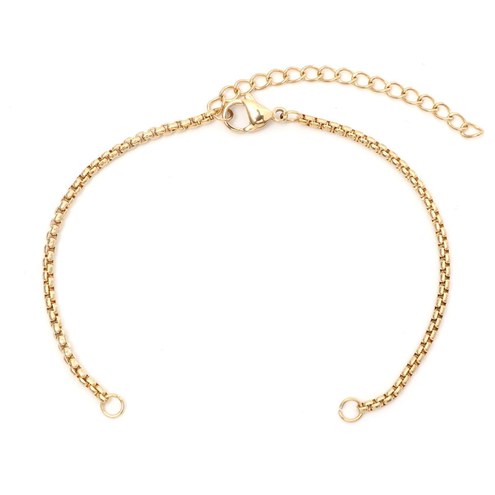 1 Piece 304 Stainless Steel Link Chain Bracelets Components Gold Color DIY Making Bracelet Jewelry Findings 17cm(6 6/8 ) long 17cm long
1 Piece 304 Stainless Steel Link Chain Bracelets Components Gold Color DIY Making Bracelet Jewelry Findings 17cm(6 6/8 ) long 17cm long
