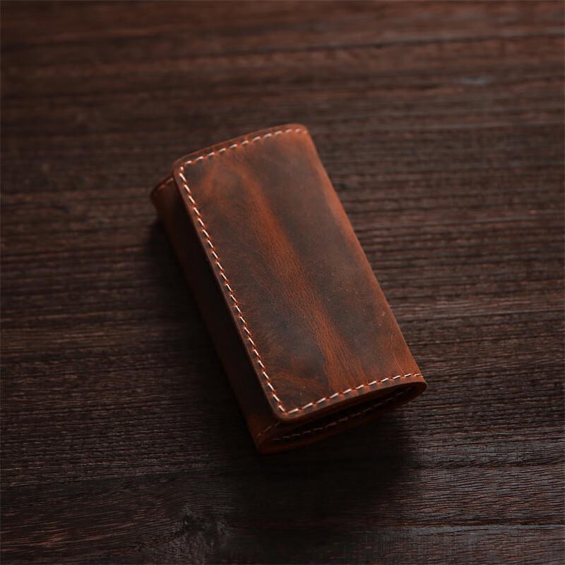 Veipeluo Retro Handmade Crazy Horse Leather Keychain One Size
Veipeluo Retro Handmade Crazy Horse Leather Keychain One Size