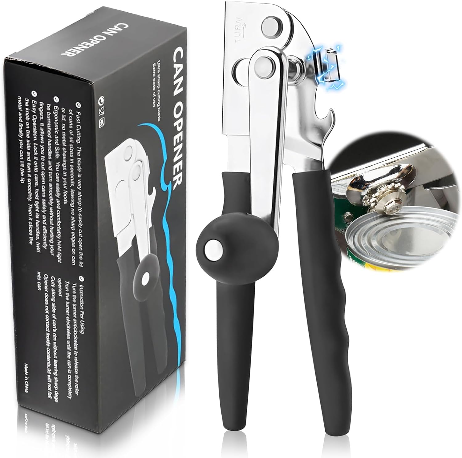 Can Opener Manual Stainless Steel Heavy Duty Handheld Can Opener Extra-long Handles for Seniors for Kitchen
Can Opener Manual Stainless Steel Heavy Duty Handheld Can Opener Extra-long Handles for Seniors for Kitchen