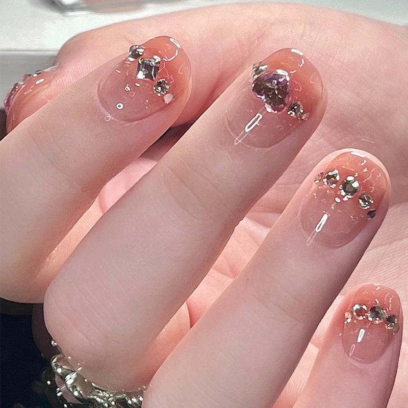 Xiaohongshu Wearable Nail Tips - Short Ice Transparent Heart Glitter Blush Manicure Glue Type
Xiaohongshu Wearable Nail Tips - Short Ice Transparent Heart Glitter Blush Manicure Glue Type