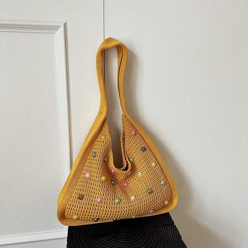 Relaxation bag large capacity summer beach bag seaside vacation knitted commuter bag lazy wind woven bag жёлтый
Relaxation bag large capacity summer beach bag seaside vacation knitted commuter bag lazy wind woven bag жёлтый