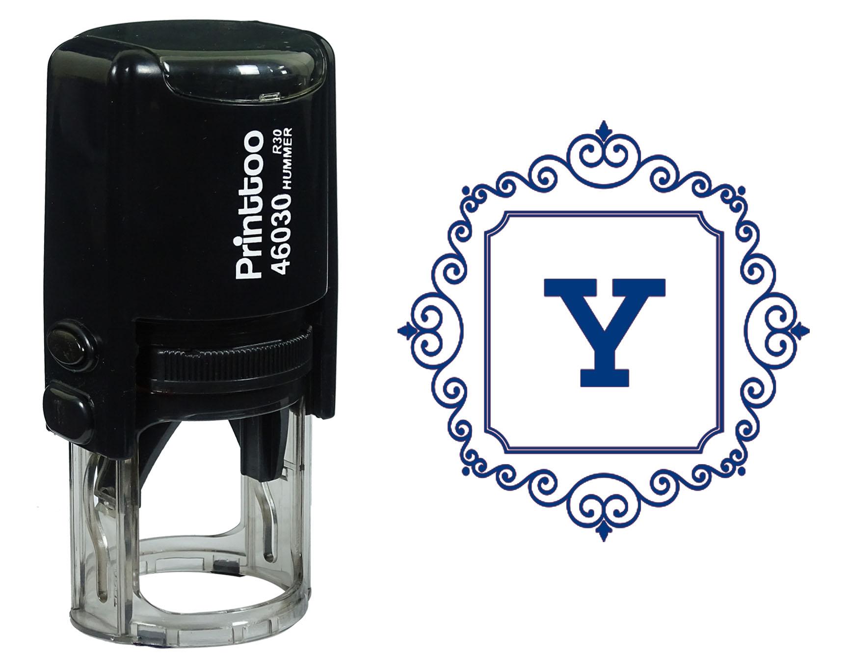 Printtoo Квадратний Вихор Рамка Алфавіт Y Монограма Ініціал Самонабірний Гумовий Штамп Офіс 30 mm Diameter (Approx) синій
Printtoo Квадратний Вихор Рамка Алфавіт Y Монограма Ініціал Самонабірний Гумовий Штамп Офіс 30 mm Diameter (Approx) синій
