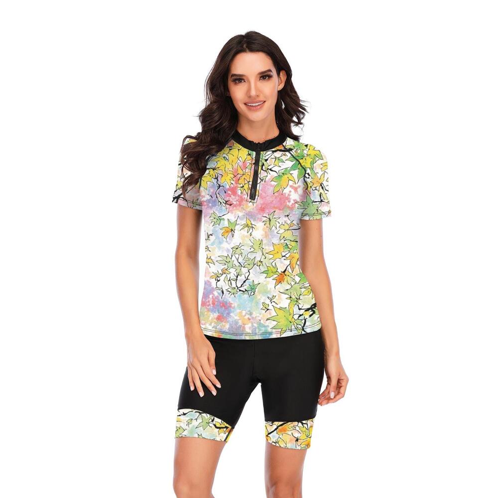 Раздельный купальник-гидрокостюм с короткими рукавами, сексуальный модный купальник с принтом XL зелёный
Раздельный купальник-гидрокостюм с короткими рукавами, сексуальный модный купальник с принтом XL зелёный