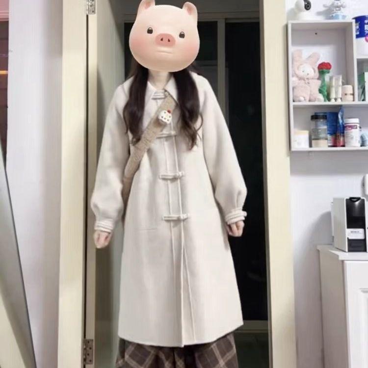 Petite Wool Coat - 2025 Autumn/Winter Style, Oatmeal Color, Stylish Lantern Sleeves, Perfect for School. Medium
Petite Wool Coat - 2025 Autumn/Winter Style, Oatmeal Color, Stylish Lantern Sleeves, Perfect for School. Medium