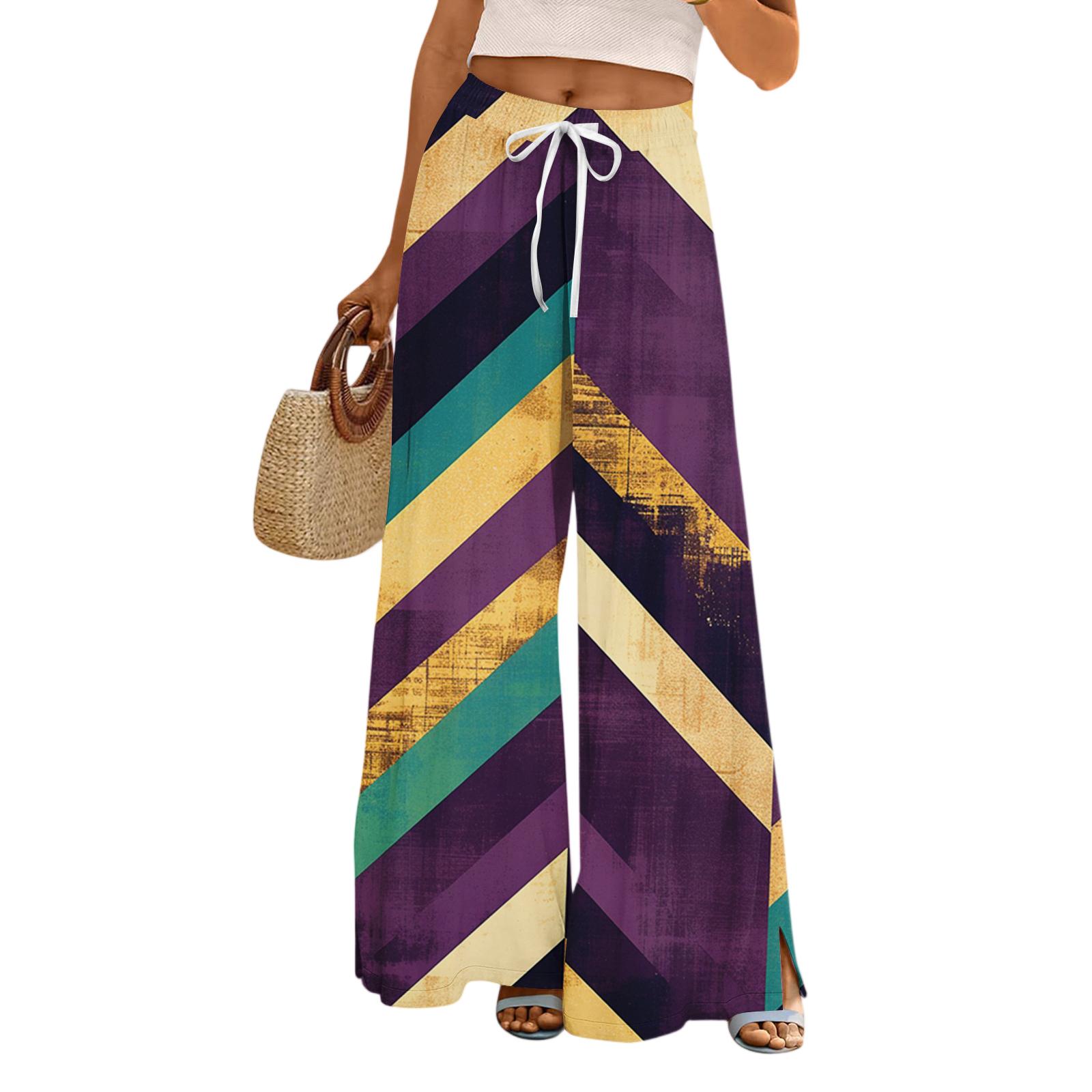 Ladies Loose And Casual Printed Wide Leg Pants With Elastic Waistband Drawstring And Pocket Pants S золотий
Ladies Loose And Casual Printed Wide Leg Pants With Elastic Waistband Drawstring And Pocket Pants S золотий