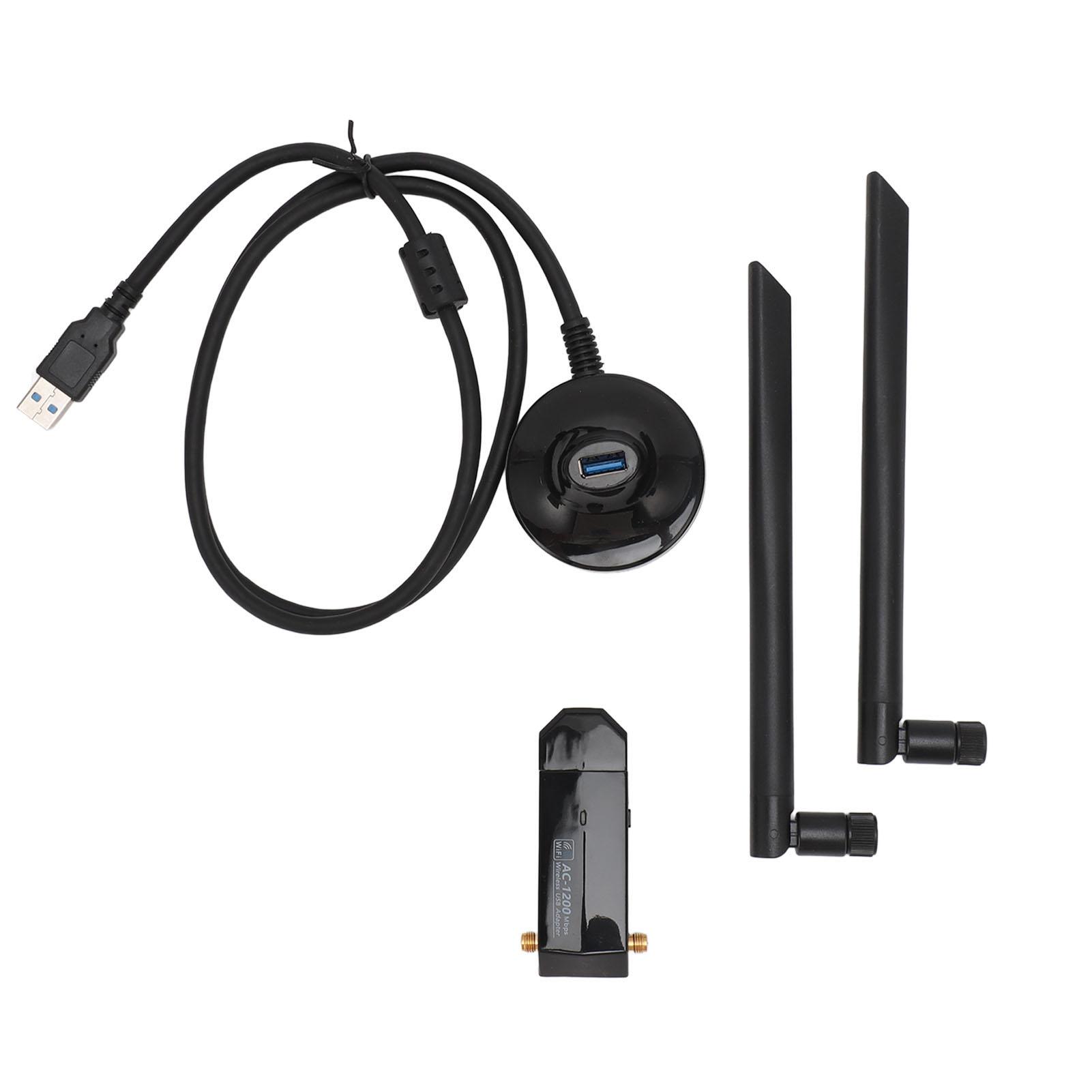 USB 3.0 WiFi Adapter 5G 2.4G Dual Band WiFi 1200Mbps High Speed Dual 5dBi High Gain Antennas USB
USB 3.0 WiFi Adapter 5G 2.4G Dual Band WiFi 1200Mbps High Speed Dual 5dBi High Gain Antennas USB