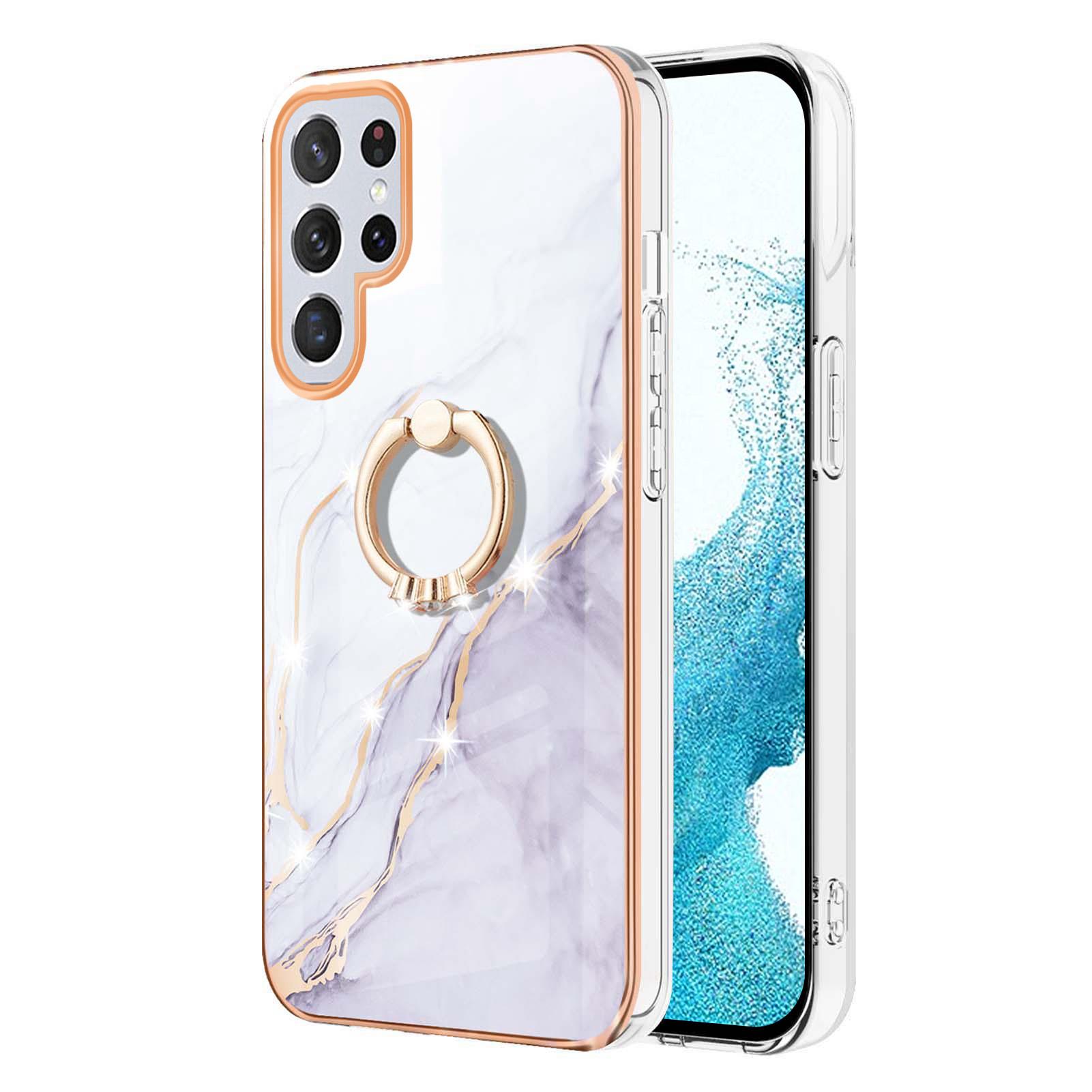 For Samsung Galaxy S22 Ultra 5G Case with Ring Kickstand Marble Pattern Electroplating TPU Back Cover White 006
For Samsung Galaxy S22 Ultra 5G Case with Ring Kickstand Marble Pattern Electroplating TPU Back Cover White 006