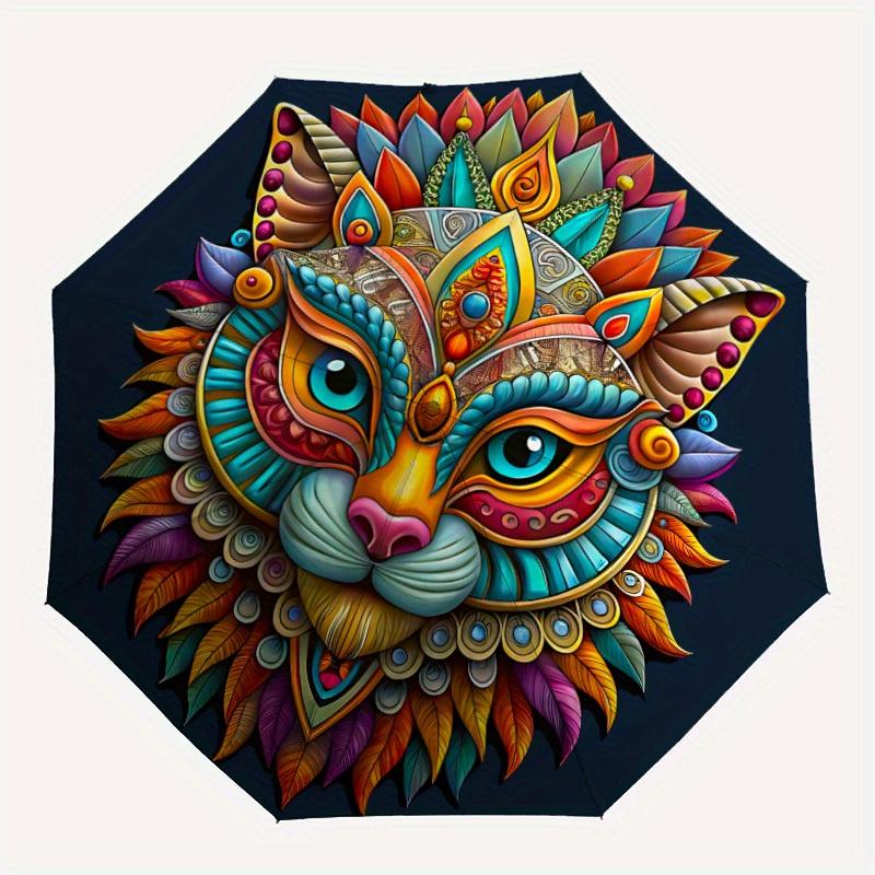 1pc Cats Mandala Auto Open/close, All-Season Portable Folding Umbrella for Women & Men, Travel, Everyday, Formal Events - Compact Luxury Parasol, Outd
1pc Cats Mandala Auto Open/close, All-Season Portable Folding Umbrella for Women & Men, Travel, Everyday, Formal Events - Compact Luxury Parasol, Outd