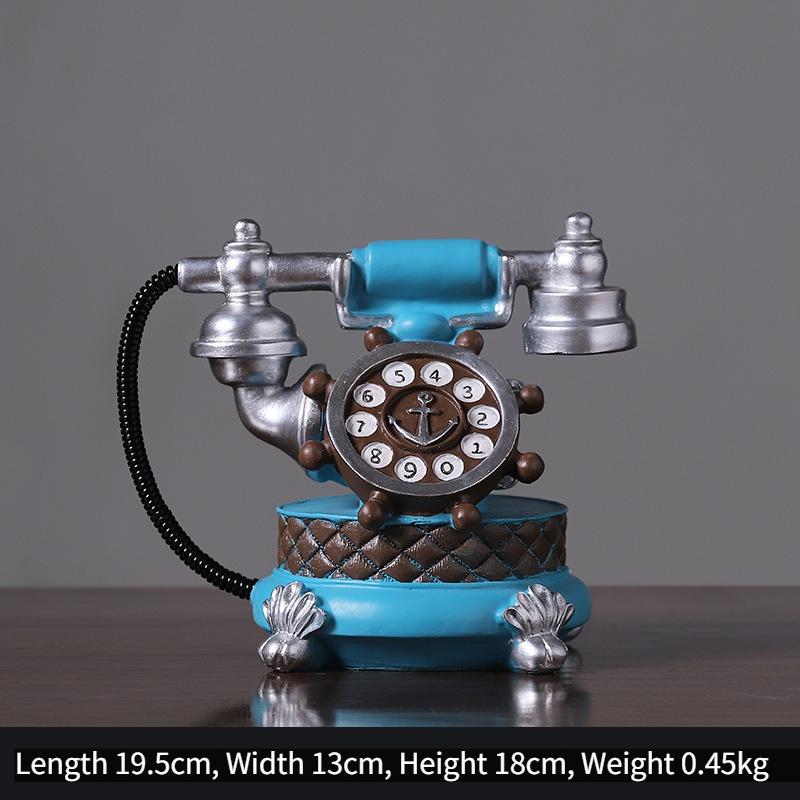 Collectibles Sculpture Retro Telephone Model Clock Ornament Creative Study Cafe Restaurant Clock Desk Clock Decoration синій
Collectibles Sculpture Retro Telephone Model Clock Ornament Creative Study Cafe Restaurant Clock Desk Clock Decoration синій