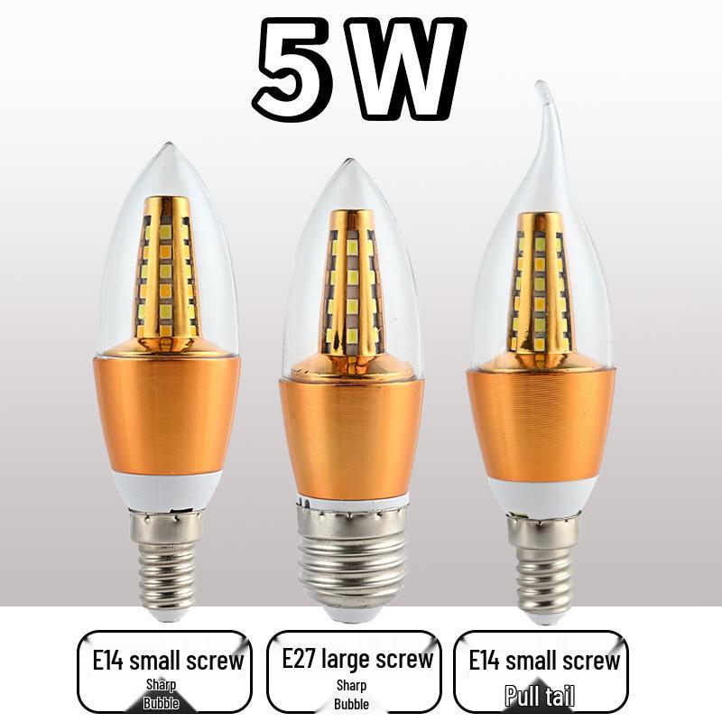 LED Candle Chandelier Bulb Light, E14 Small Screw & E27 Base, Living Room Pointed Bulb 5W Warm
LED Candle Chandelier Bulb Light, E14 Small Screw & E27 Base, Living Room Pointed Bulb 5W Warm