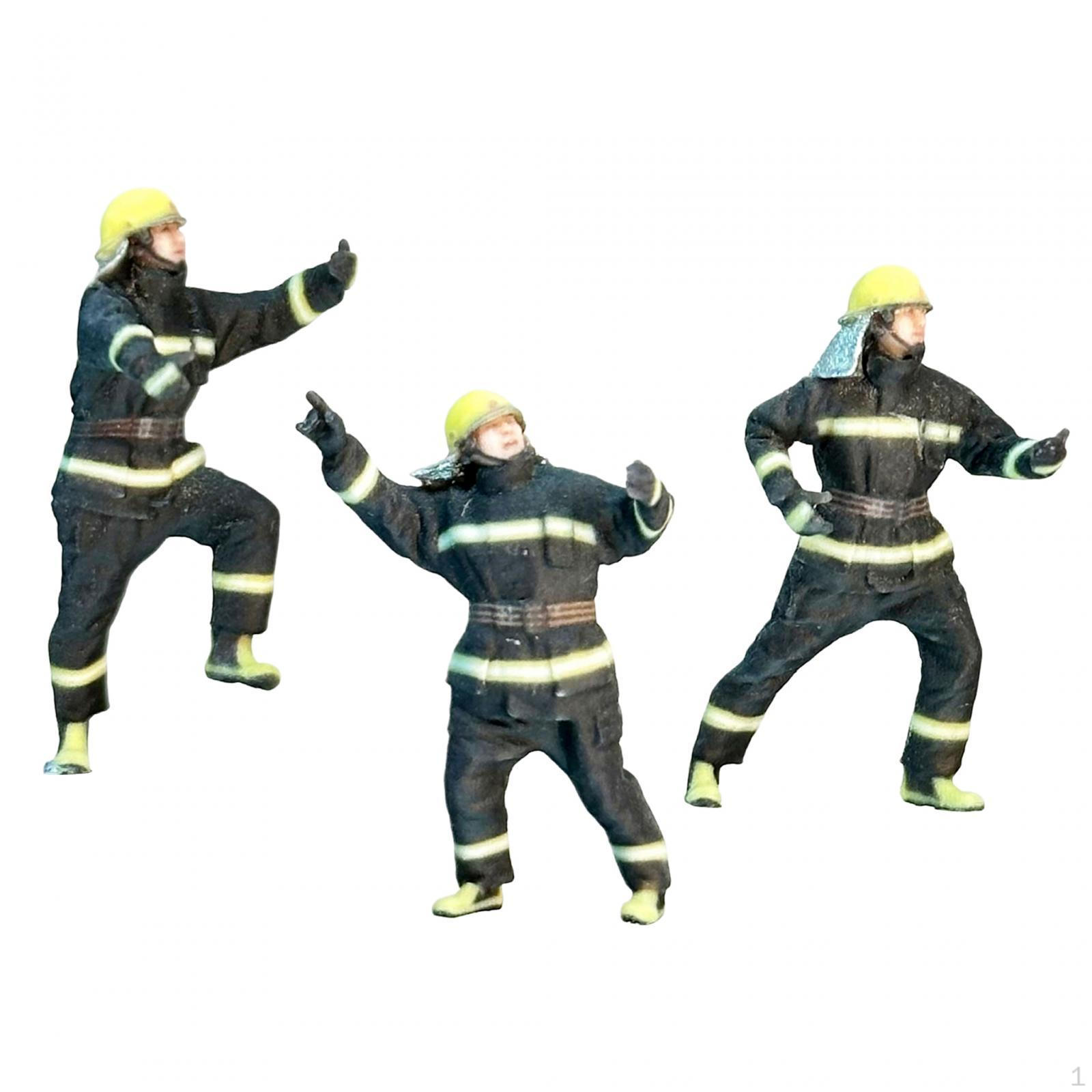3 Piece Miniature Firefighter Figures Model Collectibles Hand Painted Diorama Action for 64th
3 Piece Miniature Firefighter Figures Model Collectibles Hand Painted Diorama Action for 64th