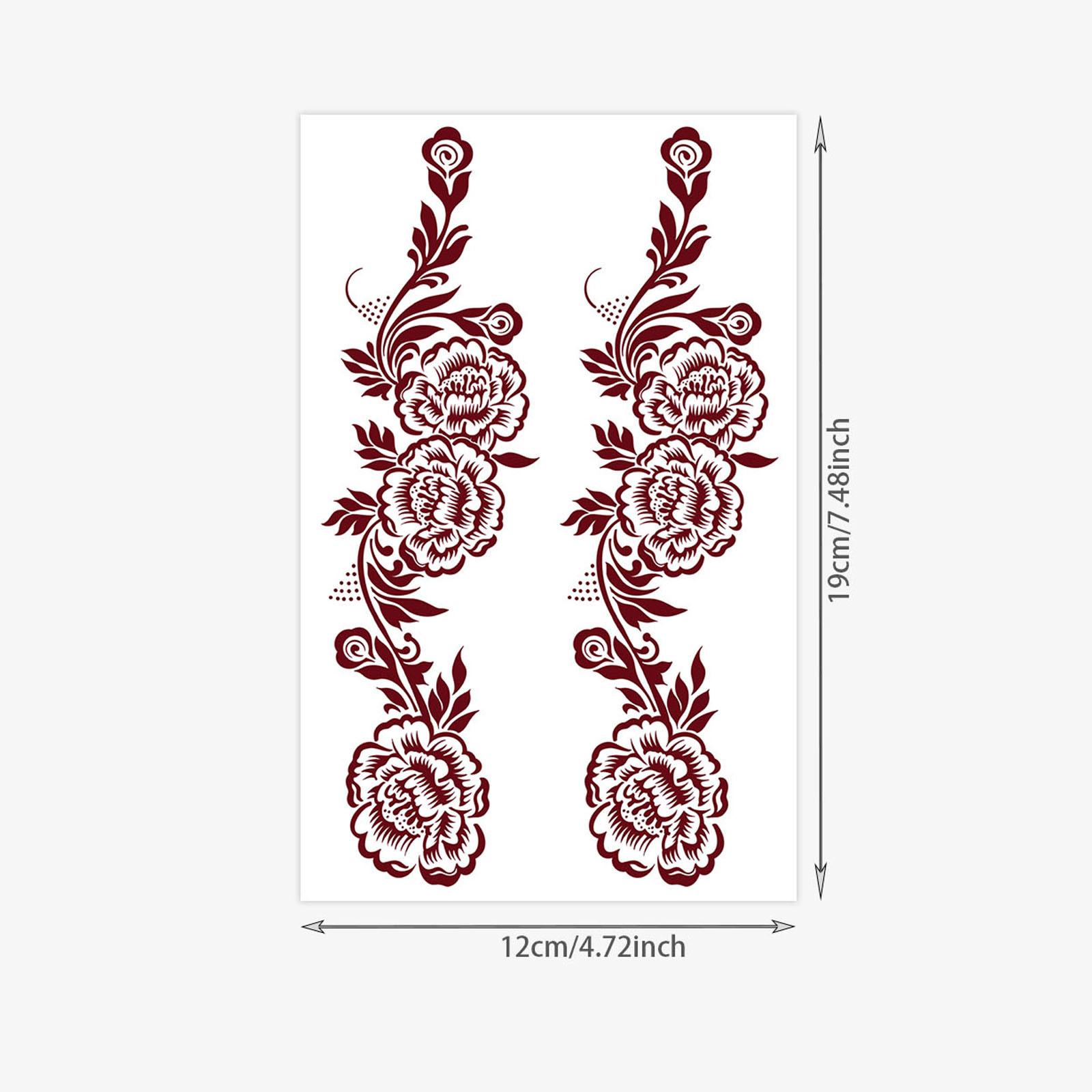 Dark Red Rose Flower Totem Waterproof Female Tattoo Sticker On The Back Of The Hand 12*19CM
Dark Red Rose Flower Totem Waterproof Female Tattoo Sticker On The Back Of The Hand 12*19CM