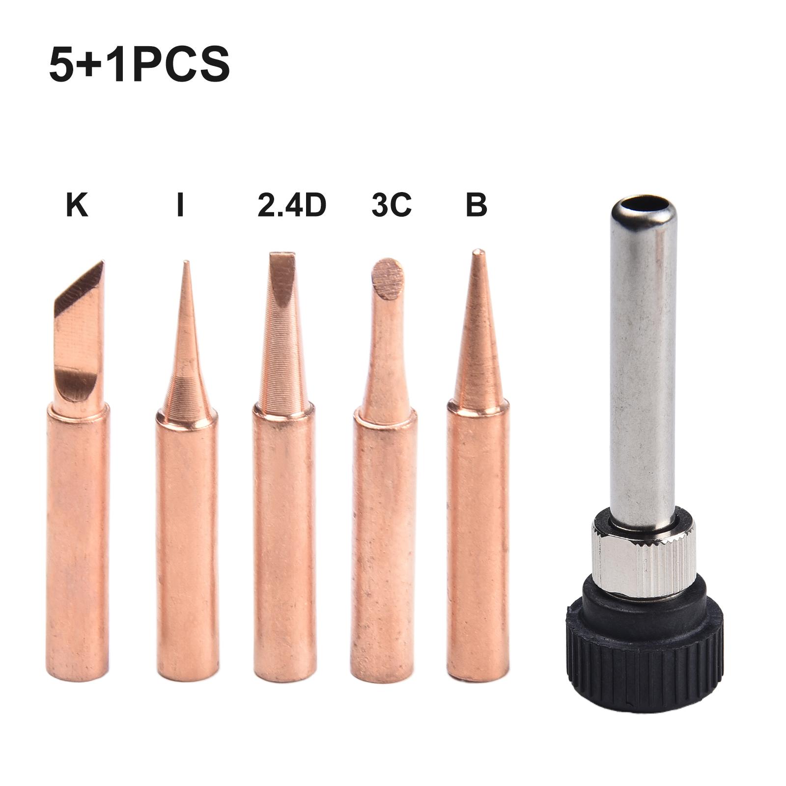 Professional Copper Soldering Iron Tips 6pcs Tips for Precision Soldering
Professional Copper Soldering Iron Tips 6pcs Tips for Precision Soldering