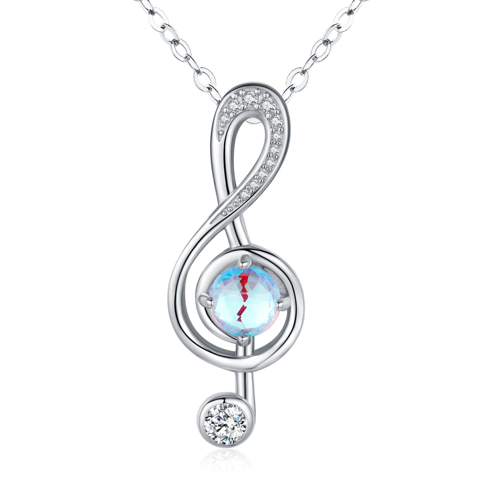 Musical Note Necklace Moonstone Silver 925 Metal Hypoallergenic Pendant Music Silver Chain Adjuster Accessory Moonstone Jewelry Present Gift Birthday срібний
Musical Note Necklace Moonstone Silver 925 Metal Hypoallergenic Pendant Music Silver Chain Adjuster Accessory Moonstone Jewelry Present Gift Birthday срібний